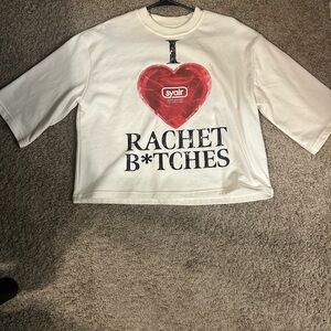 White and red graphic tee